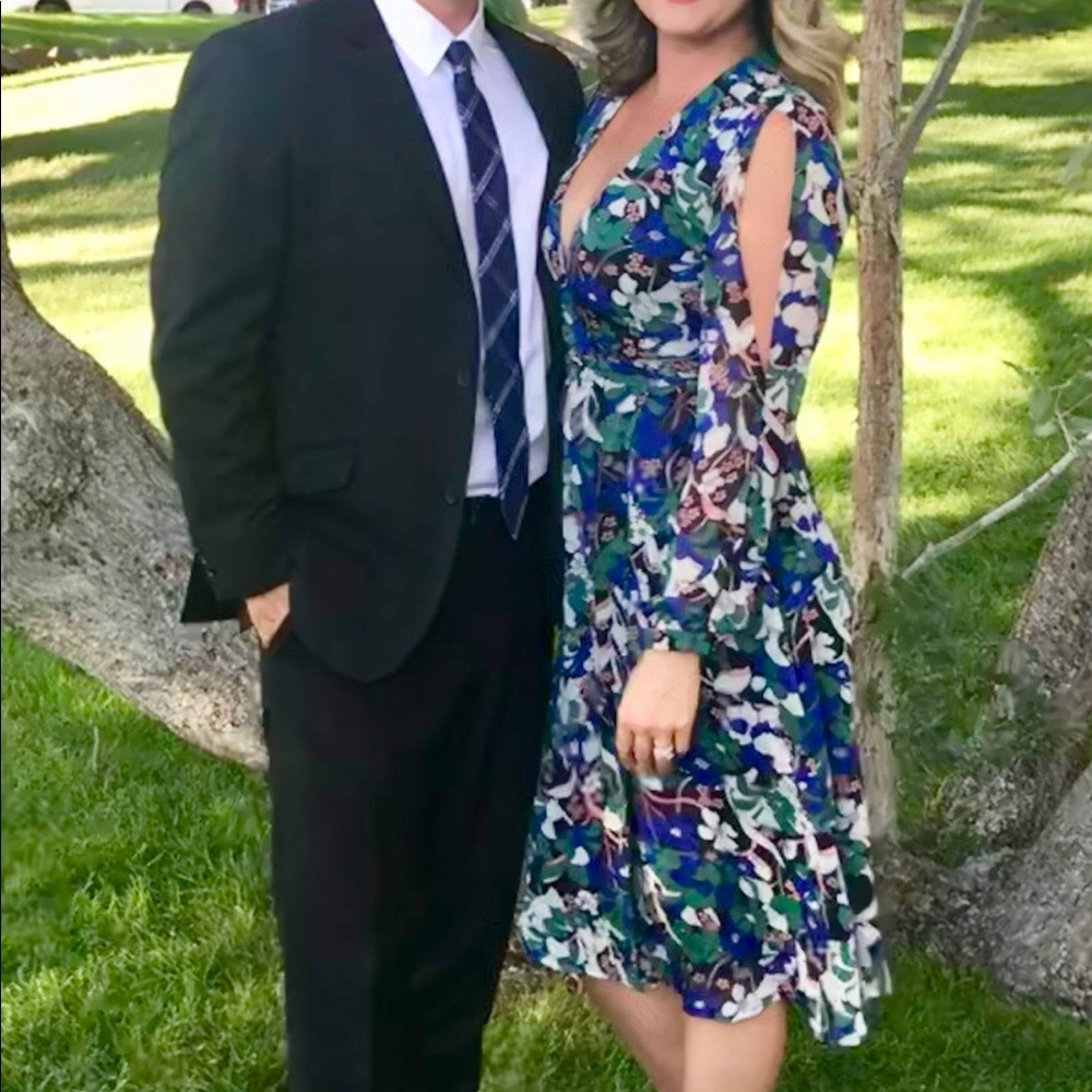 Floral wrap around dress